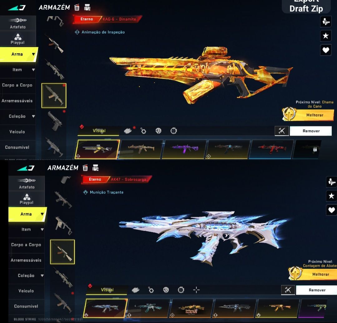Conta BloodStriker | Armas Eterna | Armas Ultra | Skins de colab e Muito Mais