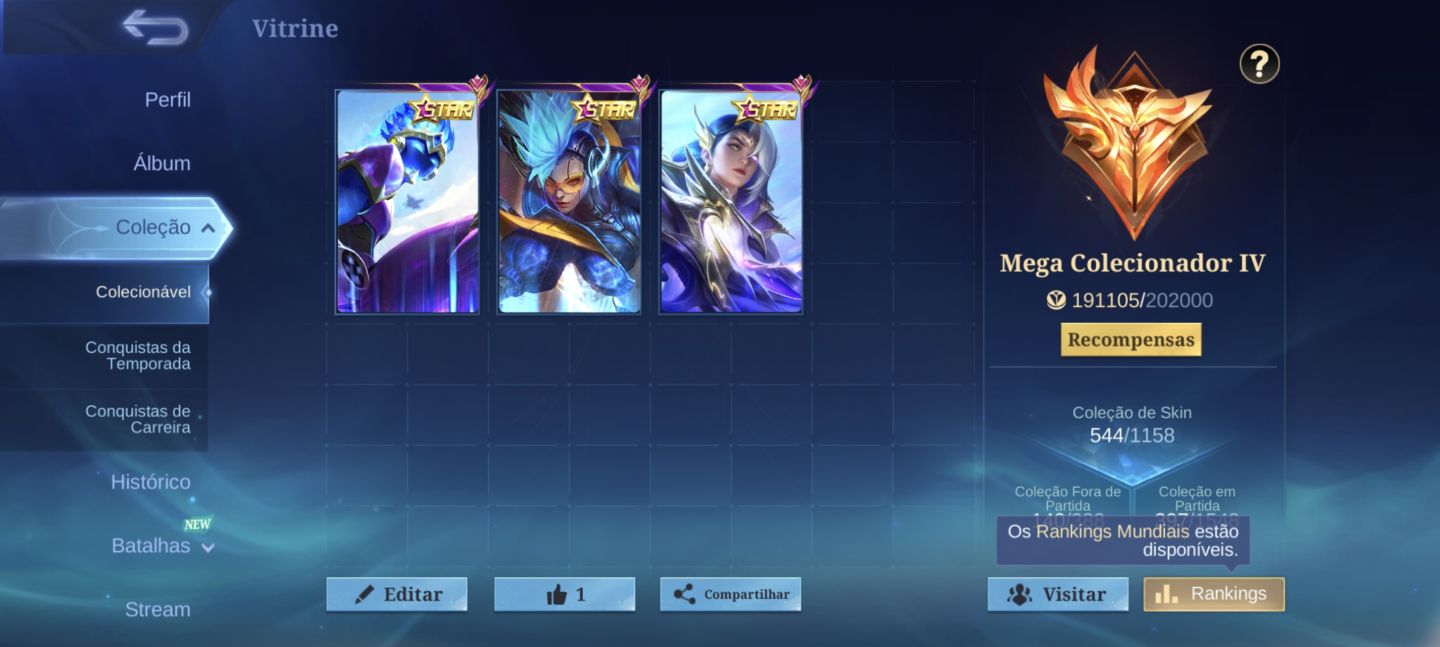 Conta mobile legends assassino