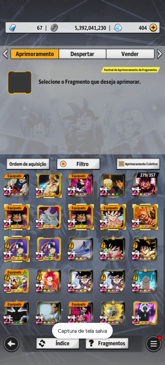 Conta end de dragon ball Legends