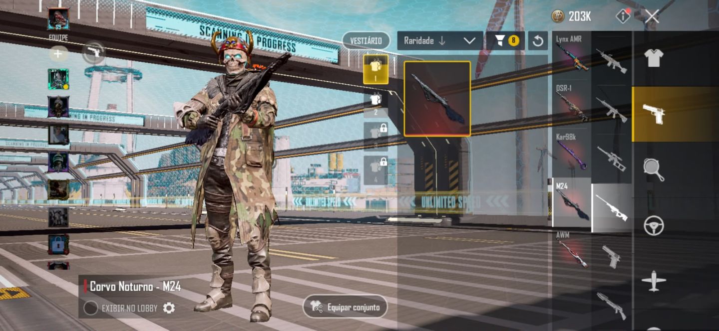 CONTA PUBG: (NEW STATE MOBILE) CONQUISTADOR S9 + McLAREN + M416 NÍV. 7