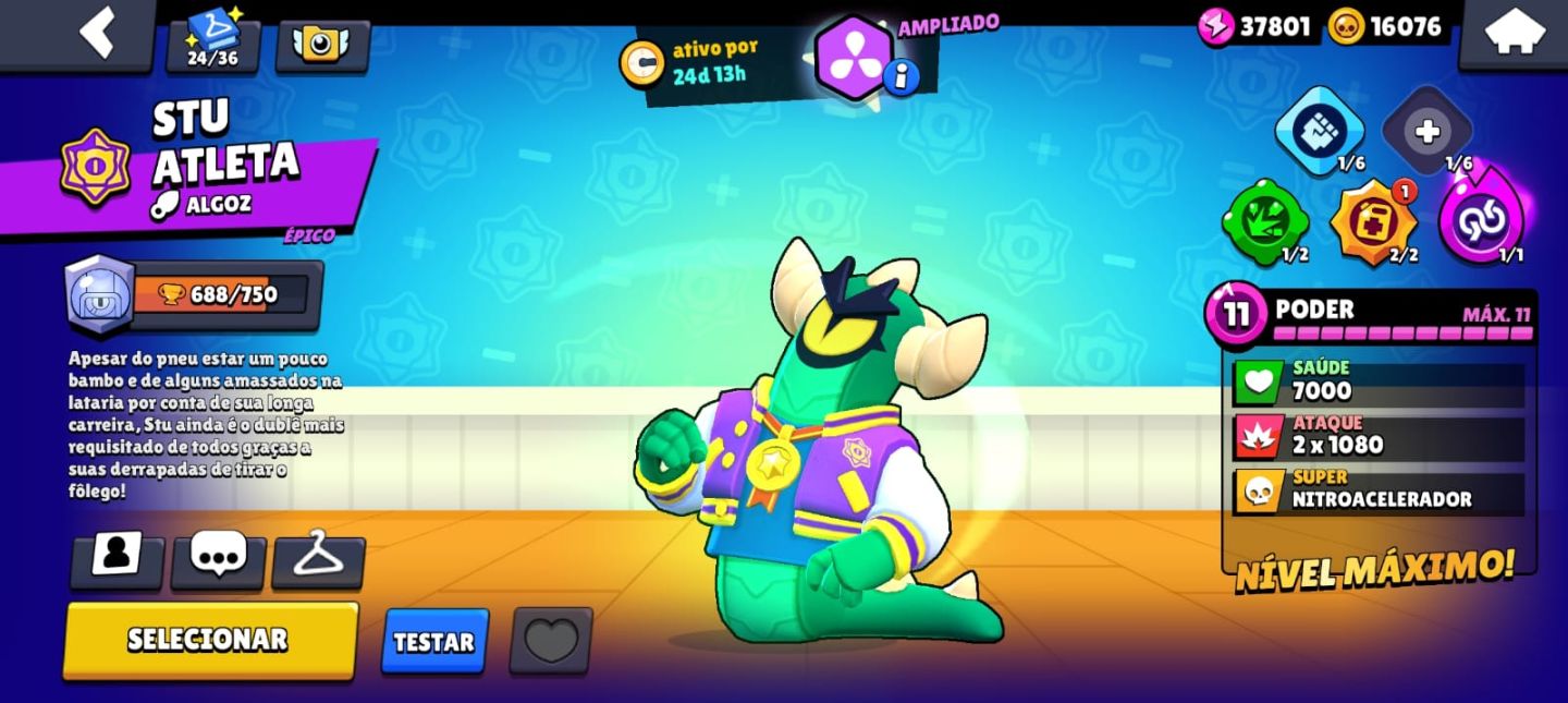Conta do brawl stars com o primeiro passe com muitas skins lendárias