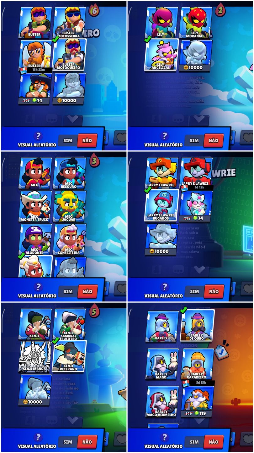 Conta de brawl stars 80 mil troféus, skins raras+ conta antiga barata