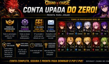 Grand Chase | Conta Full Lv. 90 | Todos Personagens + Classes | VP para Coletar