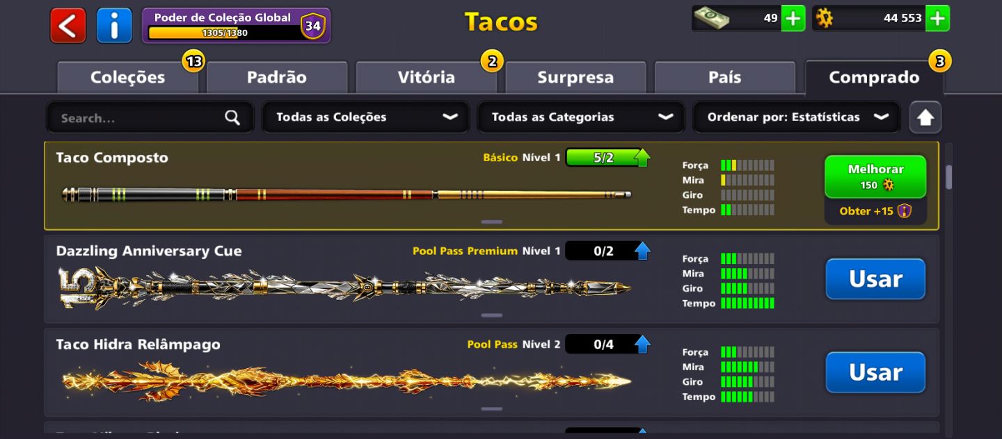 CONTA DE 8 BALL POOL
