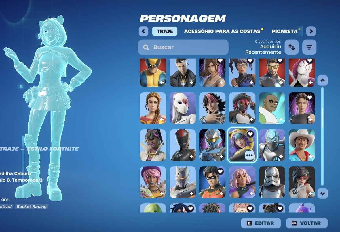 CONTA FORTNITE CAPÍTULO 5 TEMPORADA 2 260 SKIN