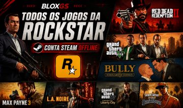 Conta Steam Offline | Todos os Jogos da Rockstar | GTA V + RDR2 + Bully