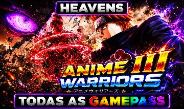 (MENOR PREÇO) Anime Warriors III | VIP + Lucky + Secret Hunter