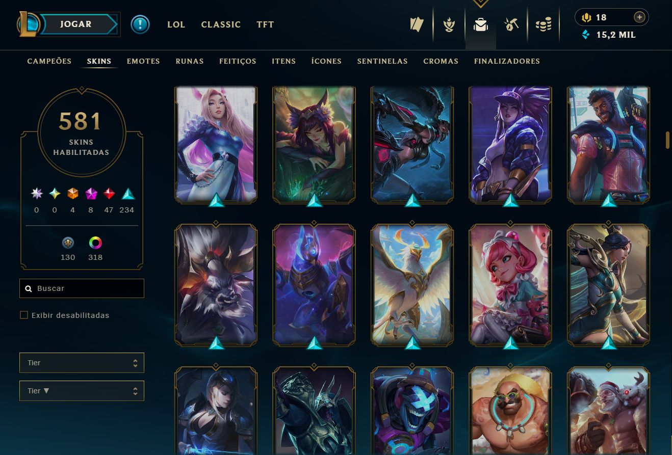 Lvl 577 | 581 Skins | Bordas, Icones de 2013, e Muito Mais...