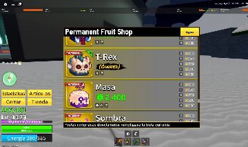 CONTA BLOX FRUITS - T-Rex, Buddha, DarkBlade