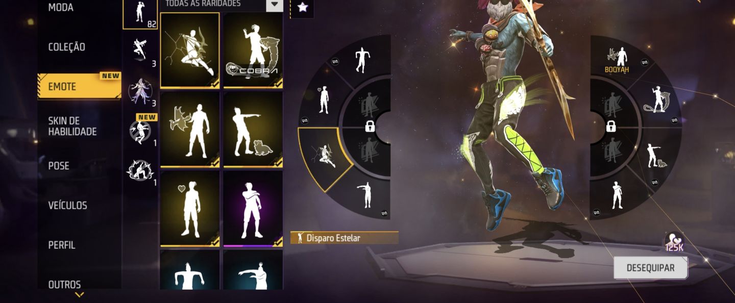 Conta free fire skin sombra boral, skins armas evolutivas