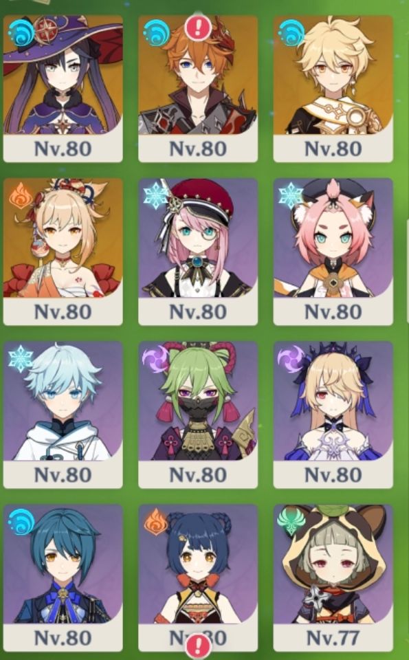 Conta tripla Hoyo (Honkai, Genshin e Zzz) todas nível max com vários personagens