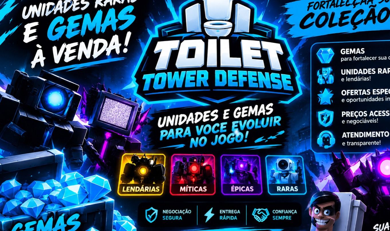 TOILET TOWER DEFENSE | UNIDADES RARAS E GEMAS À VENDA!