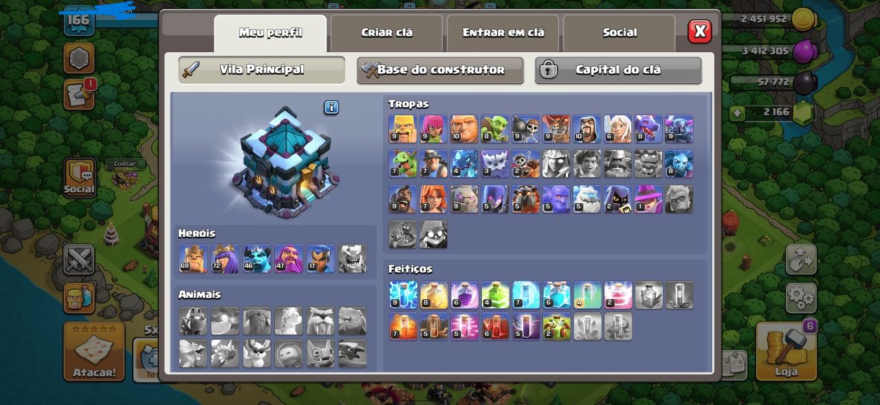 CONTAS CLASH ROYALE/CLASH OF CLANS VILAS UPADAS, VILAS ECOLOGICAS
