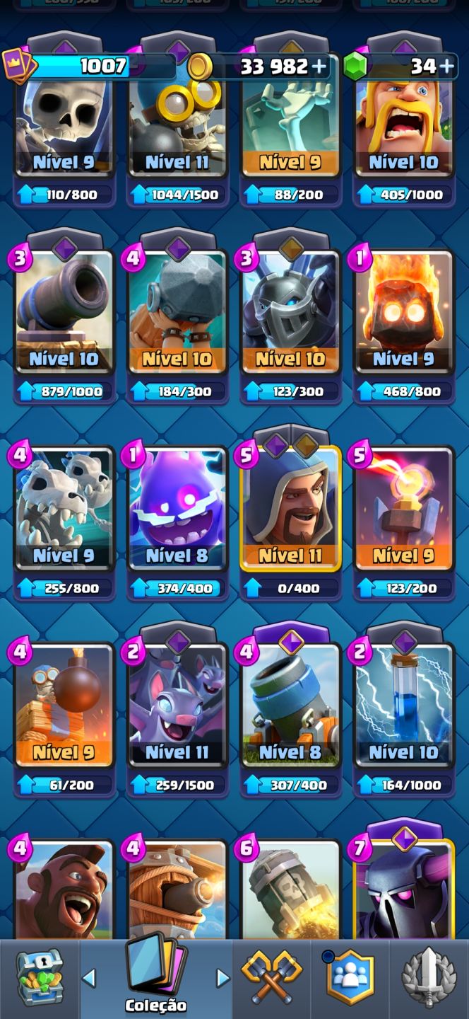Conta de clash royale