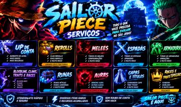 Sailor Piece | Up de Conta, Rerolls, Melees, Espadas, Runas e Itens Raros