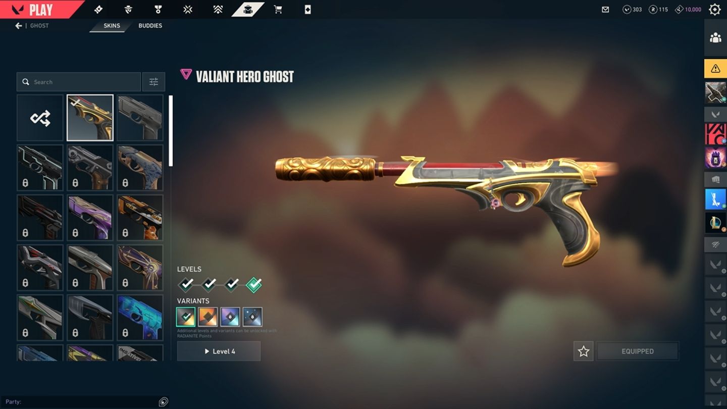 Conta Valorant skins premium