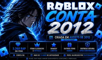 CONTA ROBLOX OG | AGOSTO 2012 | 3.260 RAP | ITENS CLÁSSICOS