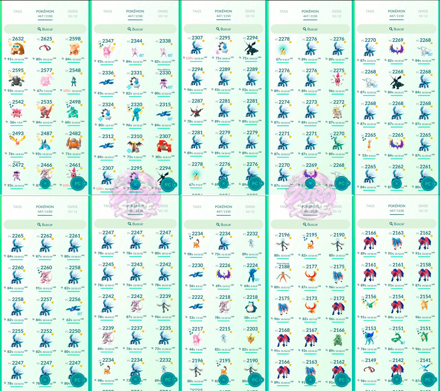 CONTA POKÉMON GO LVL 71 | 238 LENDÁRIOS | 101 SHINYS | 30 FUNDOS | 50 HUNDOS | 7