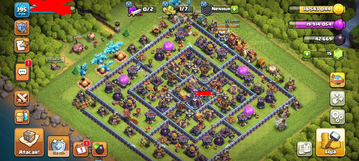 Conta clash of clans cv 15 único dono desde 2014