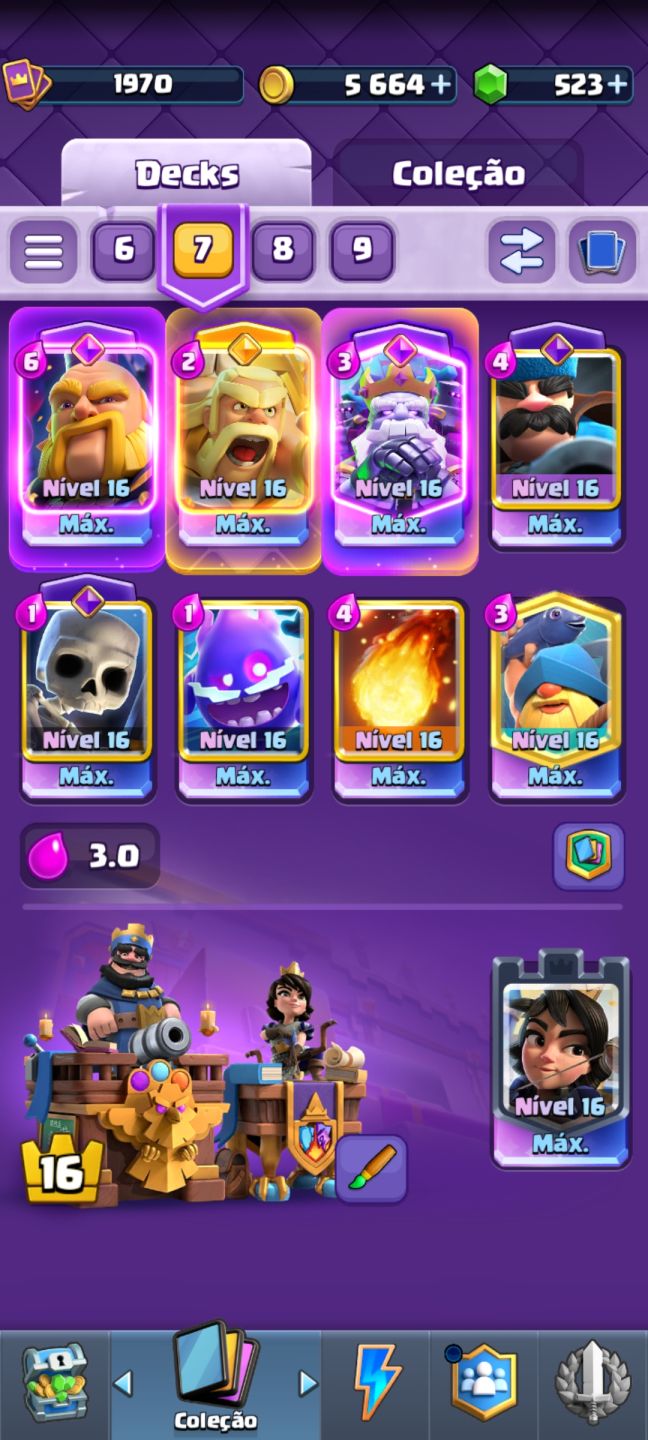 CONTA DE CLASH ROYALE COM 14k TROFÉUS