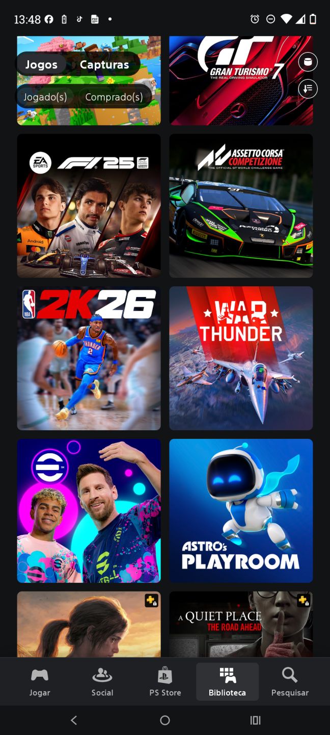 Conta da PSN (Playstation) com Minecraft Fc 26 Gran Turismo 7 3 mais