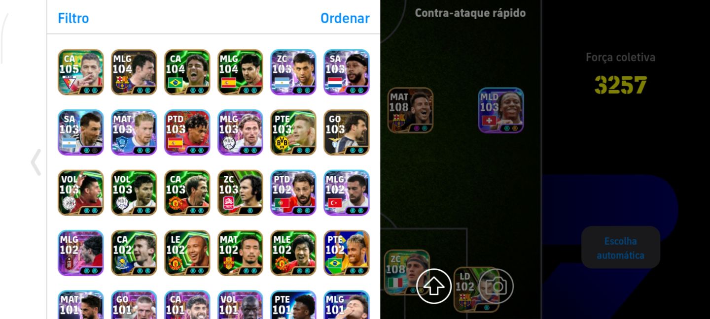 Conta braba de efootball com CR7 e mbappe big time