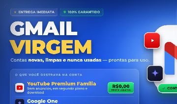 CONTAS GMAIL VIRGEM | YOUTUBE PREMIUM TESTE FAMILIA | ENTREGA AUTOMÁTICA
