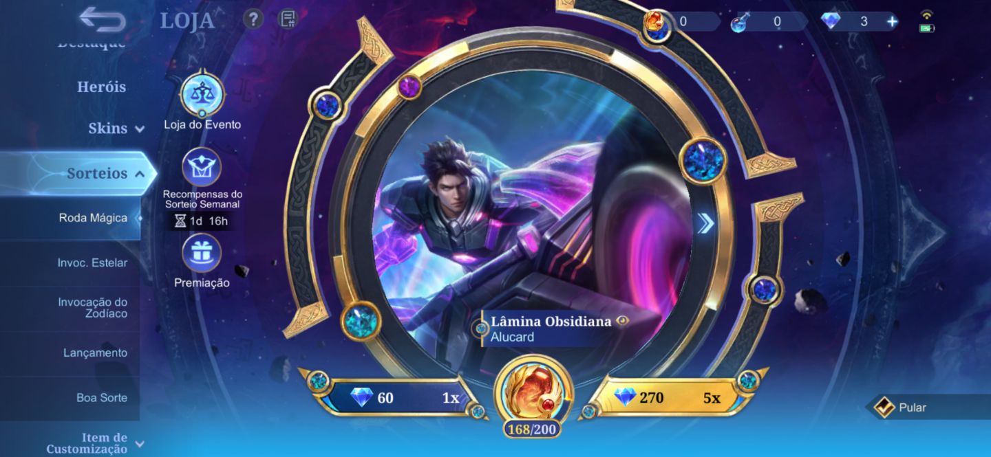 MEGA 2 RARA, MAIN JG, WR PROFISSIONAL, QUASE OUTRA LEGEND E MUITAS SKINS