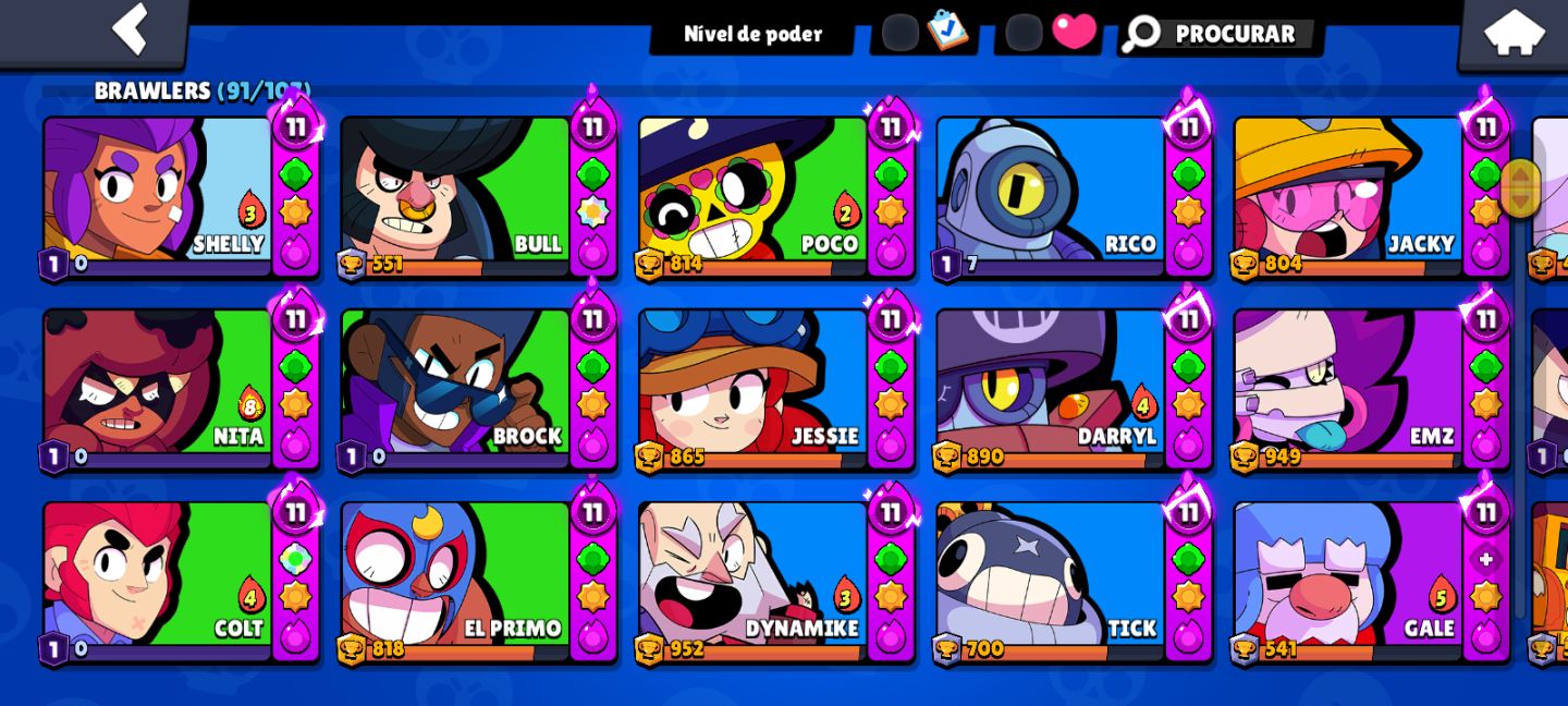 Conta de brawl stars super rara 46k + shelly estelar