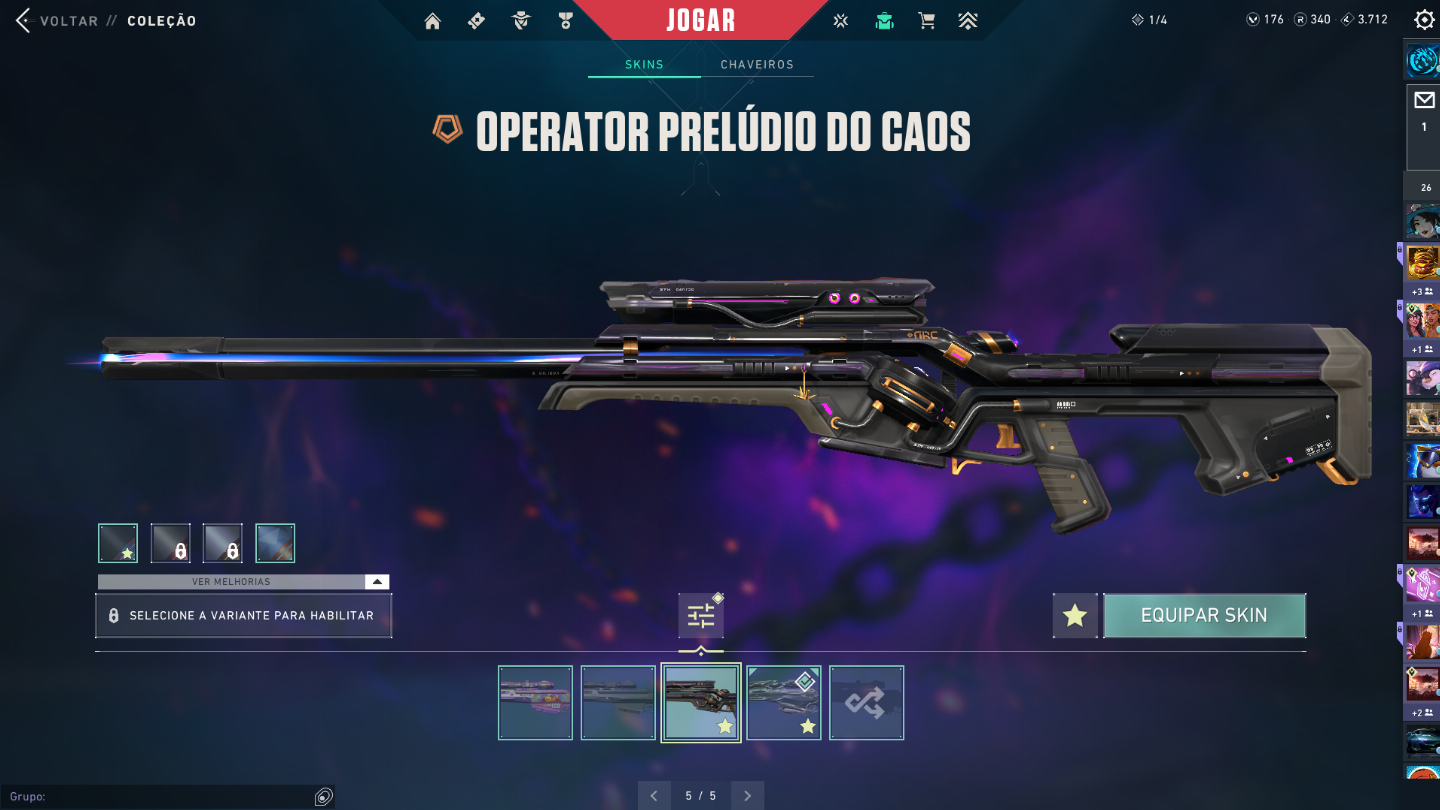 CONTA OURO/PLATINA VALORANT PRA RAPIDO! Com Muitas Skins (Champions 2025)