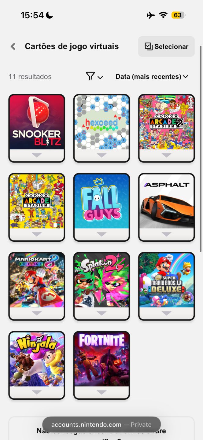 Conta Nintendo Switch Mario Kart 8+Splatoon 2+New Super Mario Deluxe+Assinatura
