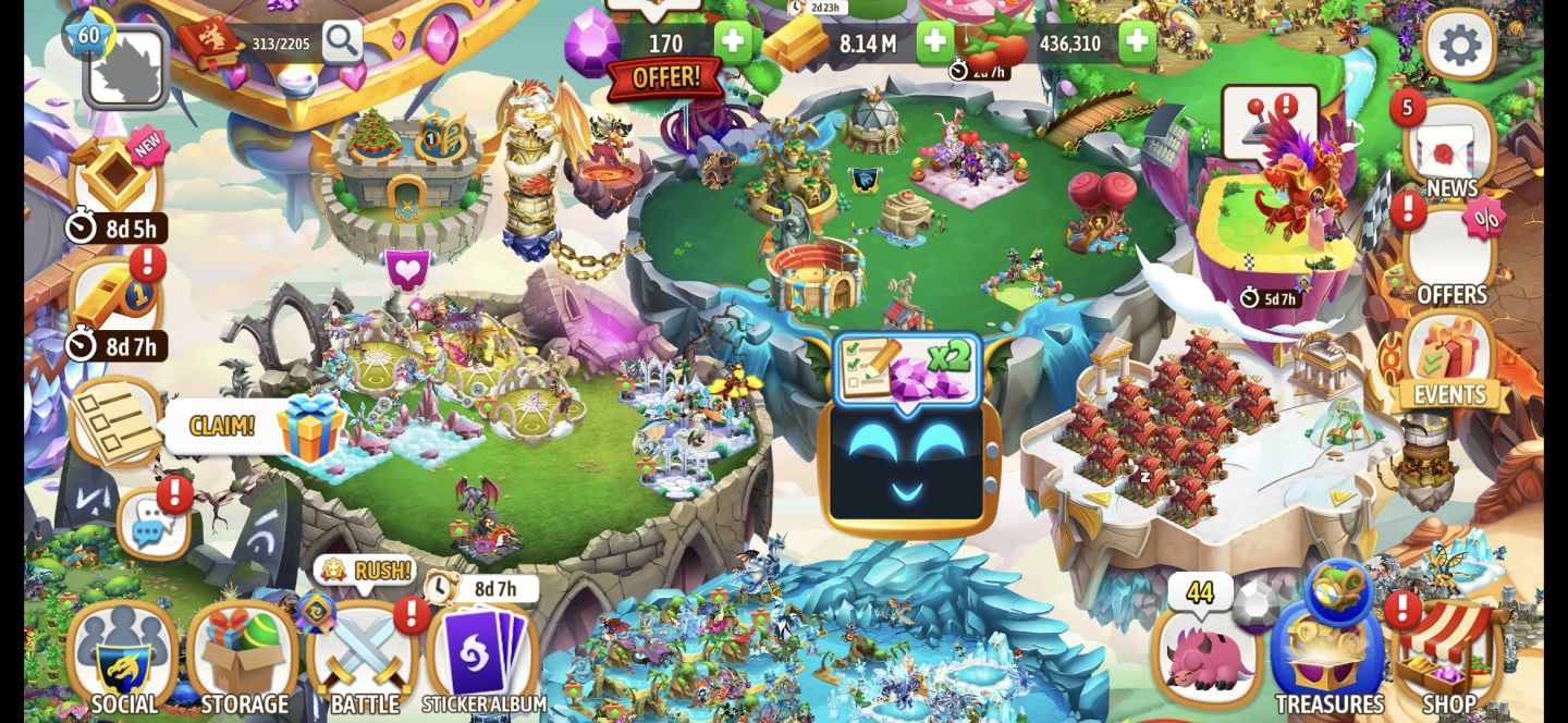 Conta Dragon City antiga lv 60