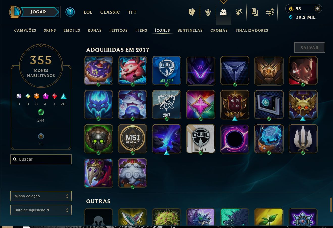 CONTA VETERANA 2015 [FA]: SETT CHIBI MÍTICO + 24 LENDÁRIAS + ZIGGS ODISSEIA