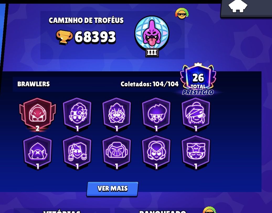 Conta de 68k troféus brawl stars