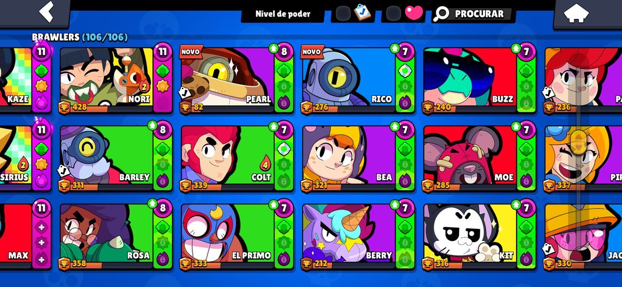 CONTA BRAWL STARS | 29.4K | BRAWLERS (106/106) |SHELLY ESTELAR+81 HIPERCARGAS