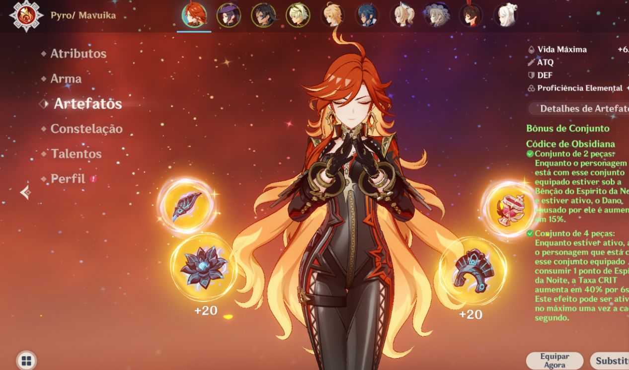 CONTA GENSHIN MAVUIKA LVL 90 + DEHYA + MONA! LIVRES