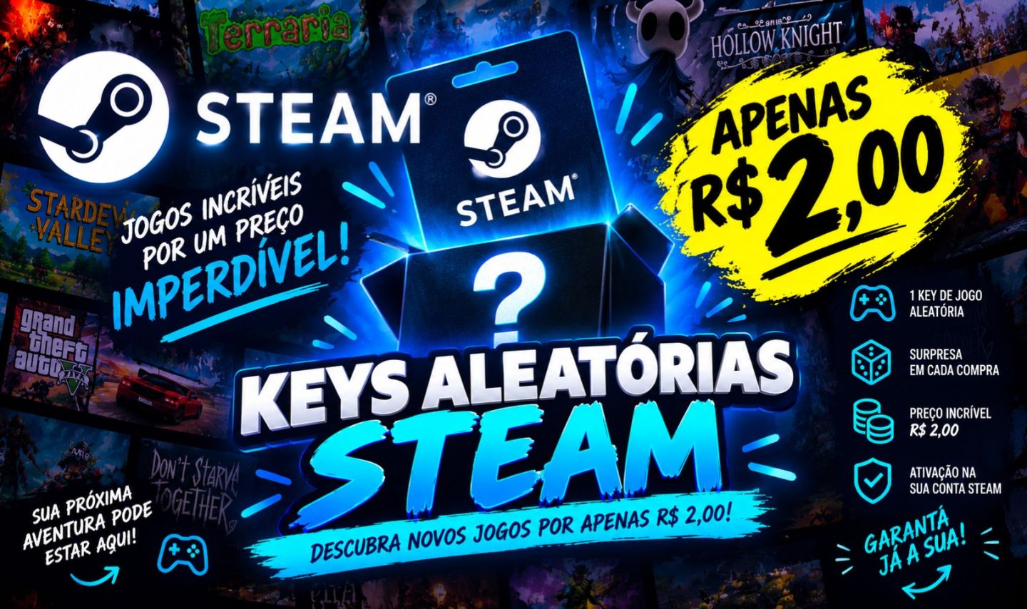 Steam Keys ALEATÓRIAS - ENTREGA AUTOMÁTICA