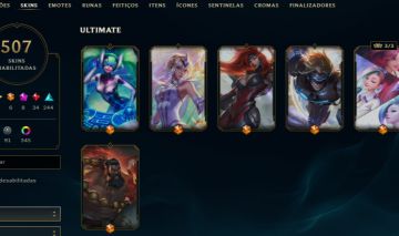 CONTA LOL PLATINA +500SKINS / CONTA VALORANT +3K EM SKINS / CONTA TFT DIAMANTE