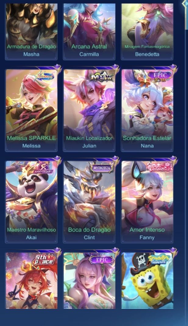 Conta Mobile Legends rara JG, MID, EXP.