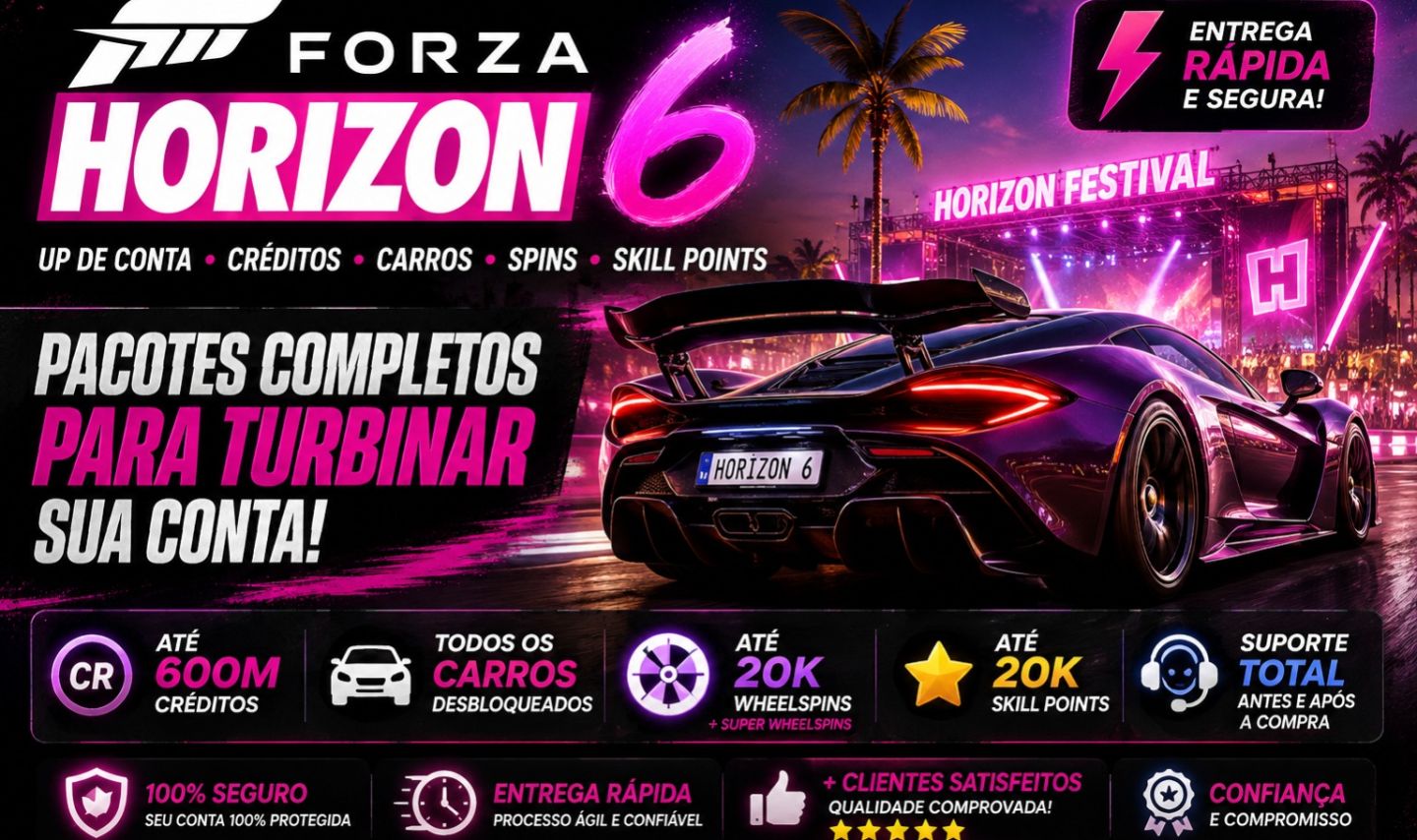 FORZA HORIZON 6 | 400M CR + TODOS OS CARROS + 10K SPINS + ENTREGA RÁPIDA
