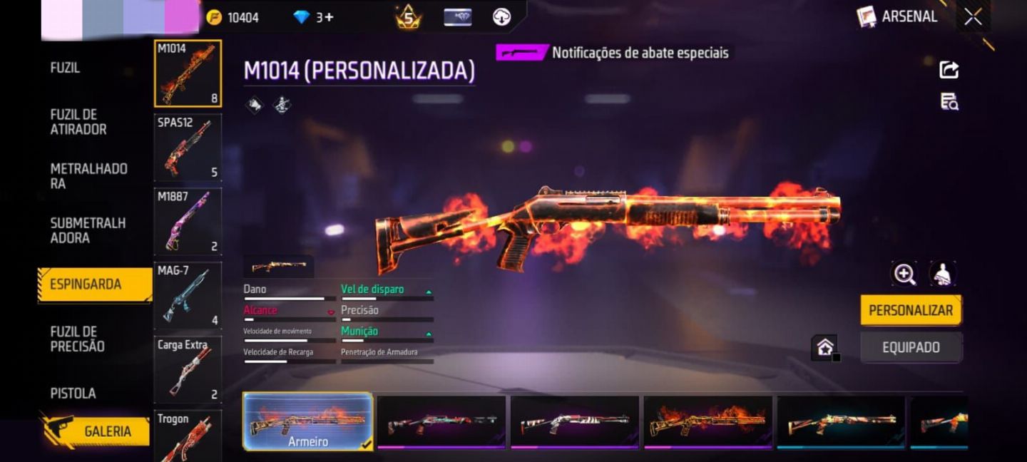 CONTA FREE FIRE PRIME 5 + 300 PEITORAIS + 200 CALÇAS PUNHO EVOLUTIVO MUITO MAIS