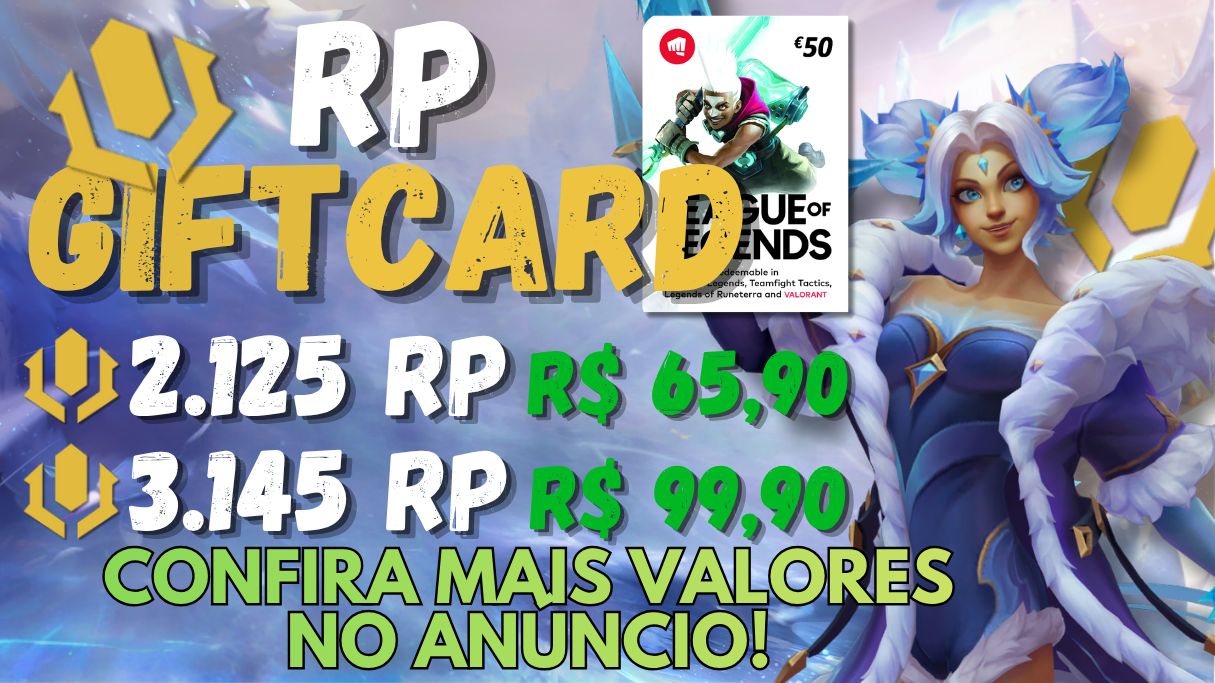 Gift Card Rp League Of Legends | os Melhores Preços! Rp Barato!