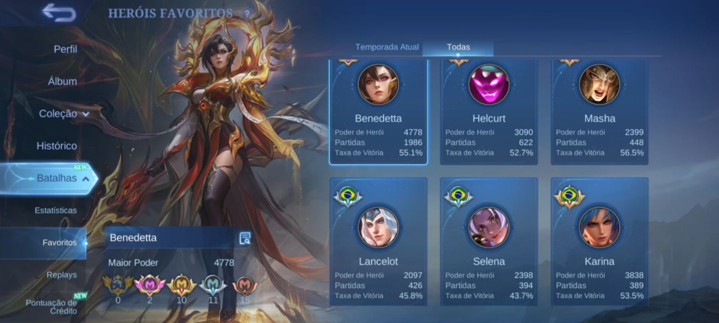 Conta Antiga Lvl 129, Full Herois, Full Emblemas, Muitas Skins e Colecionaveis!!