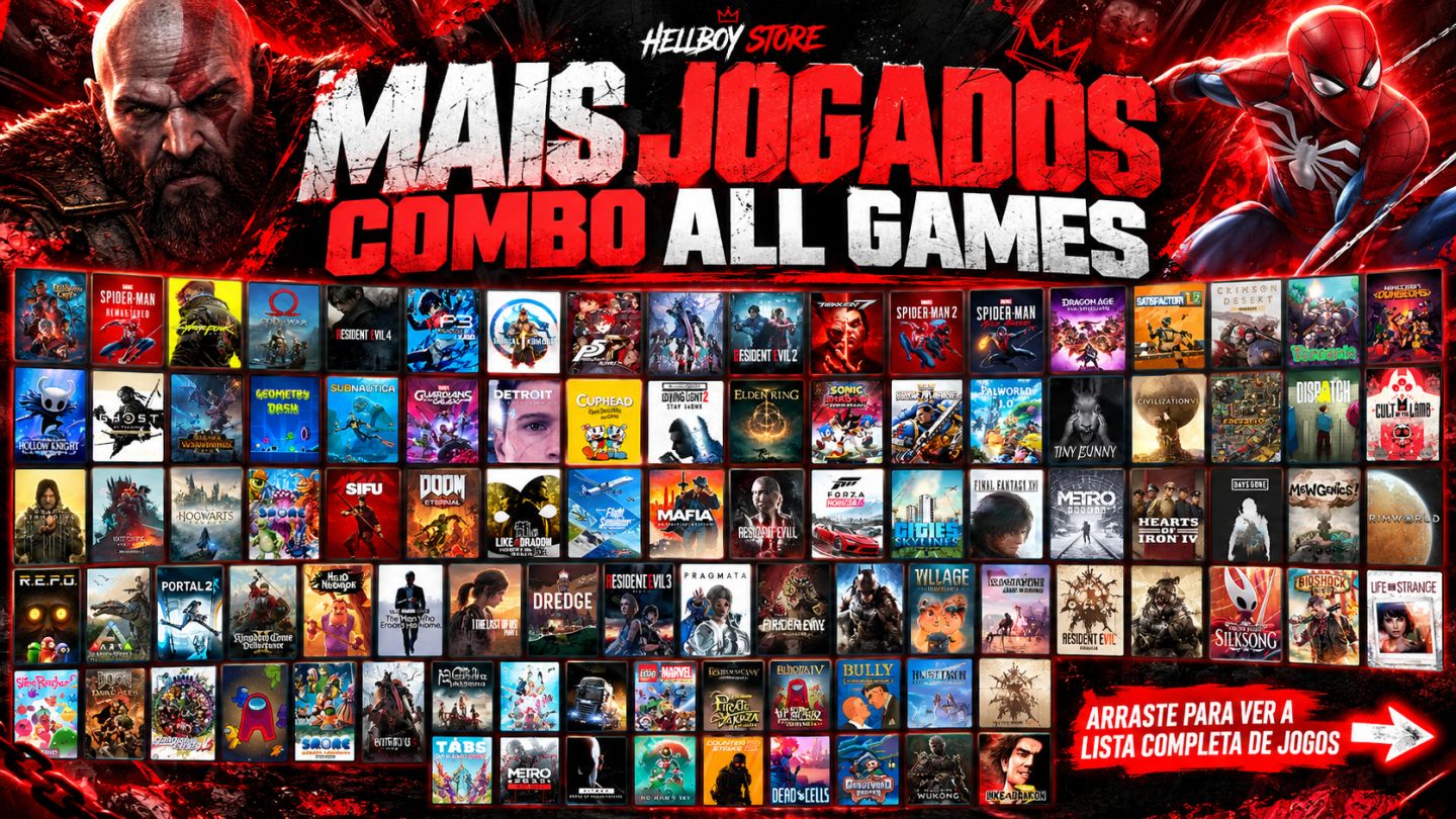 [JOGOS STEAM] COMBO ALL GAMES, JOGOS OFFLINE LANÇAMENTOS [ENTREGA AUTOMÁTICA]