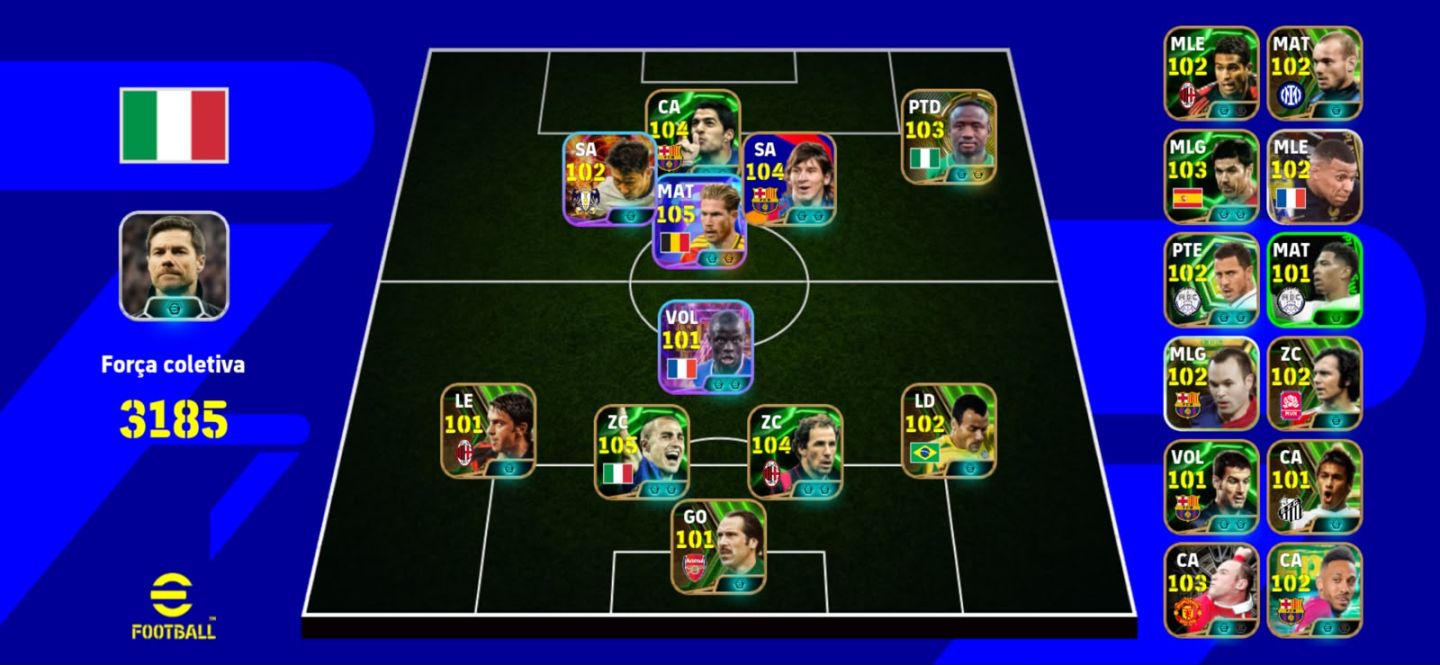 CONTA COM SON BLITZ + SUAREZ DO TRIO + MESSI DO PACK + DE BRUYNE SHOW TIME