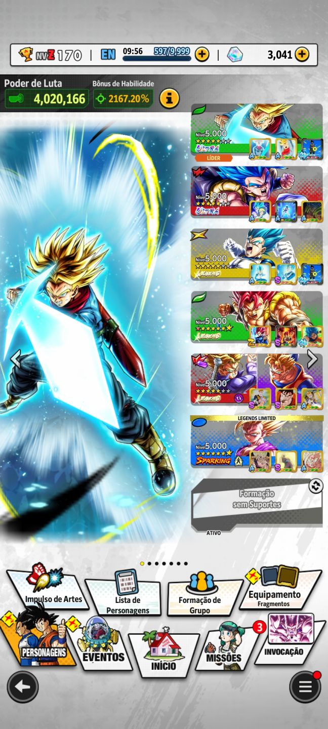 Conta de dragon ball legend com novo omega legend e outros