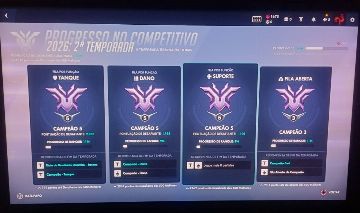 CONTA OVERWATCH CHAMPION | C5 TANK, DPS E SUP & C3 | 10 ARMAS COMP | 70+ SKINS |
