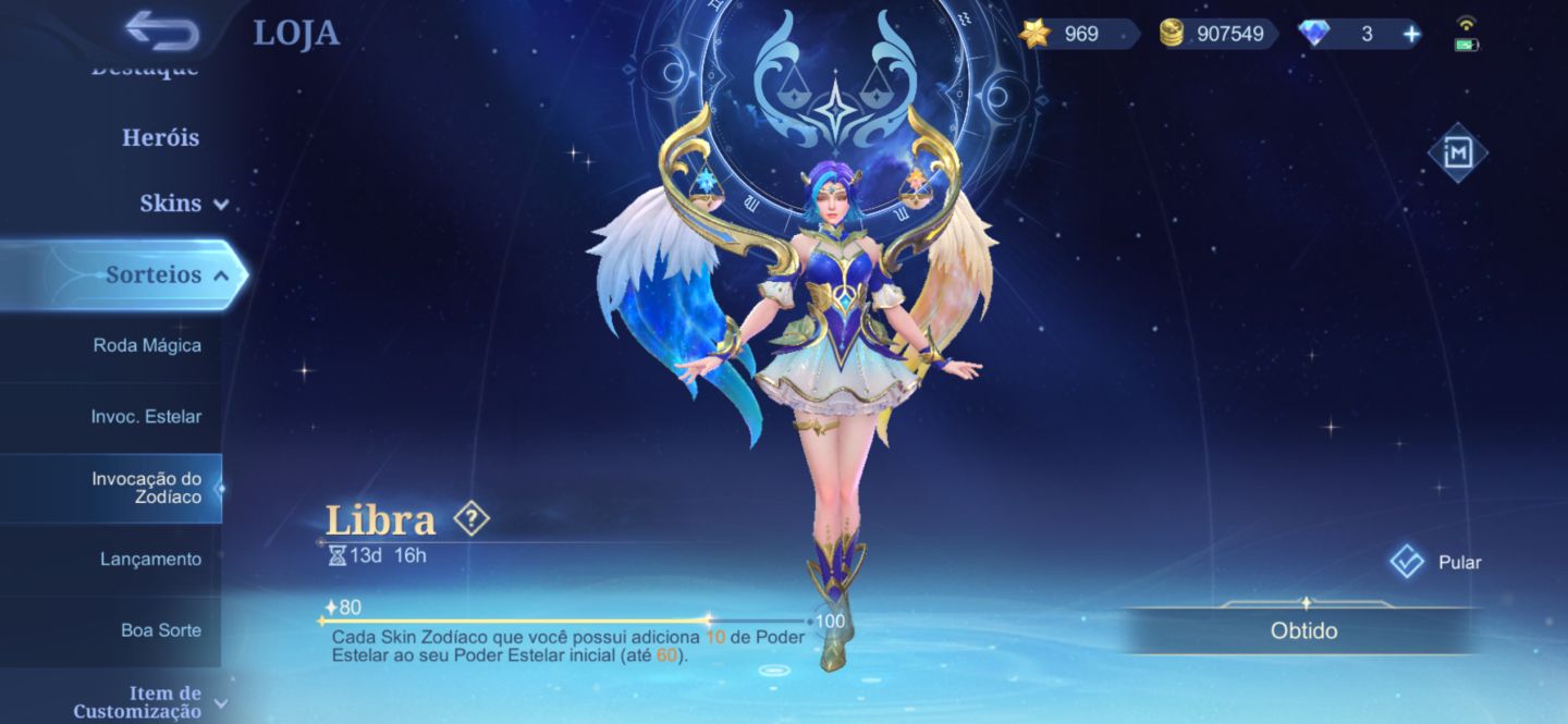 ML - MEGA 2 QUASE 1 - QUASE OUTRA LEGEND - MUITAS SKINS RARISSIMA