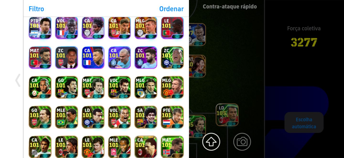 Conta efoteboll 3277 de força messi big time + time raro de legends