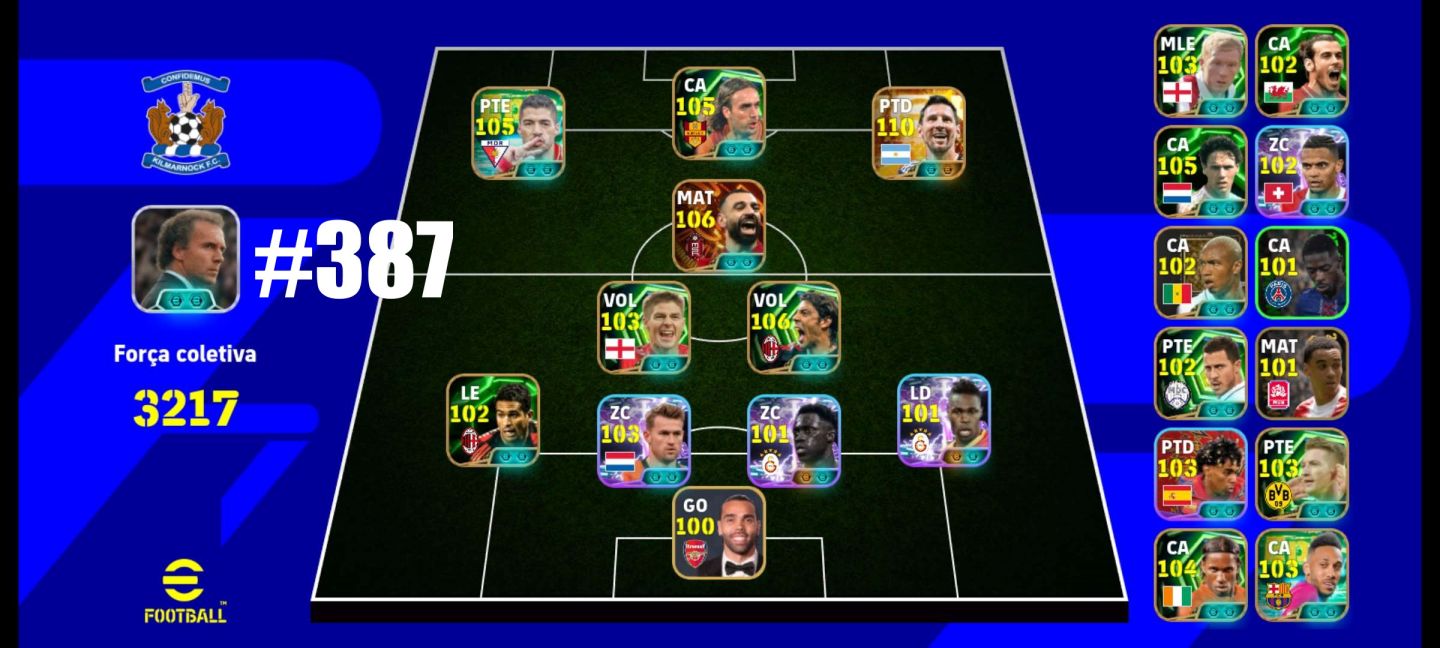 [ANDROID/IOS] CONTAS EFOOTBALL 3100+ DE FORÇA